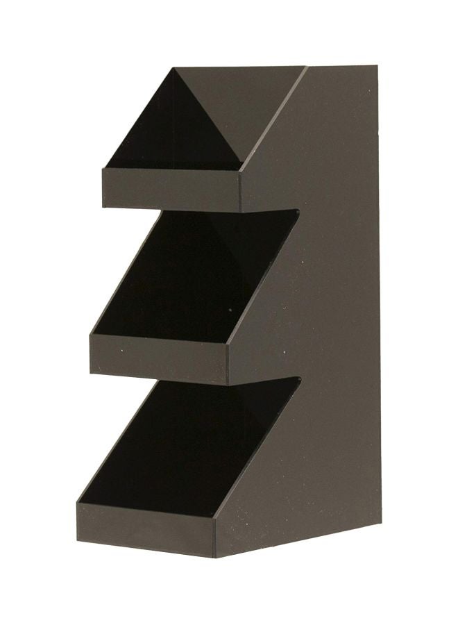 Mind Reader 3-Tier Acrylic Coffee Condiment Organizer Black 40x15.5x21inch  - Image 1