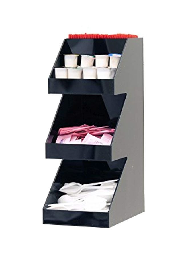 Mind Reader 3-Tier Acrylic Coffee Condiment Organizer Black 40x15.5x21inch  - Image 4