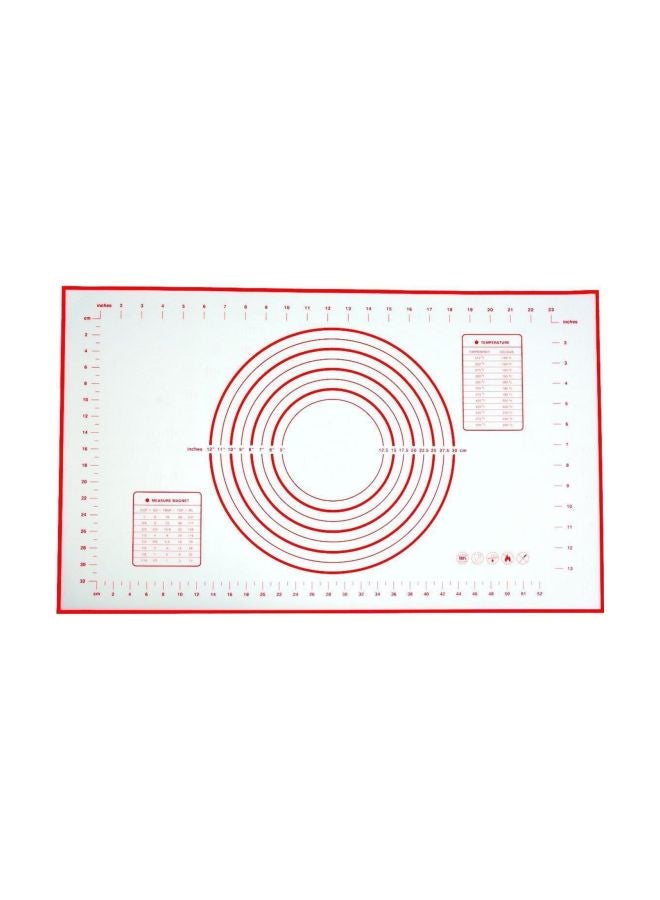 eoocvt Silicone Baking Mat White/Red - Image 1
