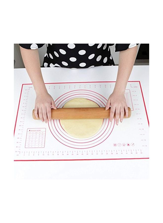 eoocvt Silicone Baking Mat White/Red - Image 3