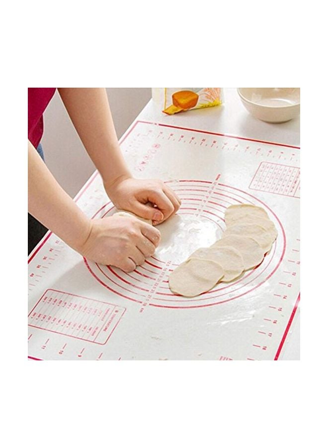 eoocvt Silicone Baking Mat White/Red - Image 2