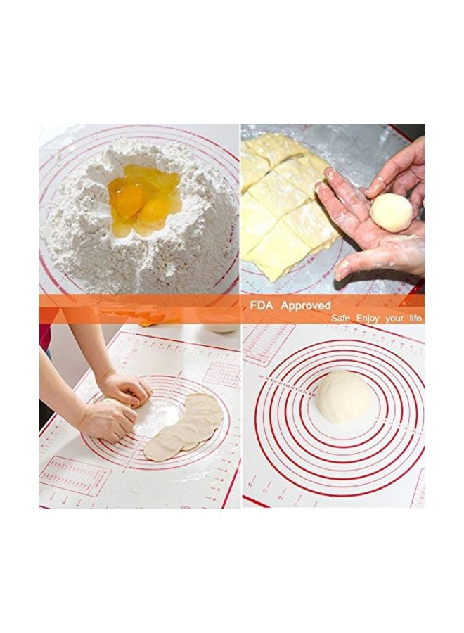 eoocvt Silicone Baking Mat White/Red - Image 5