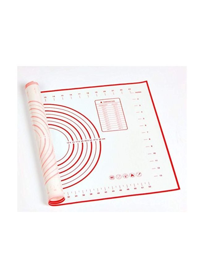 eoocvt Silicone Baking Mat White/Red - Image 4