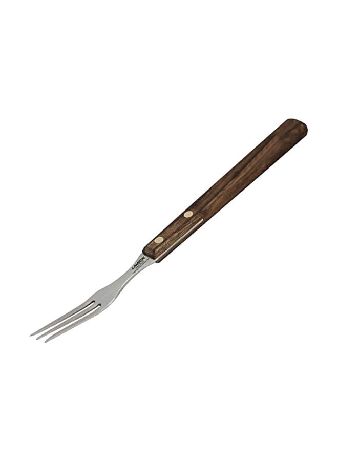 Lamson 3 Tine Stainless Steel Fork Brown/Silver 10inch