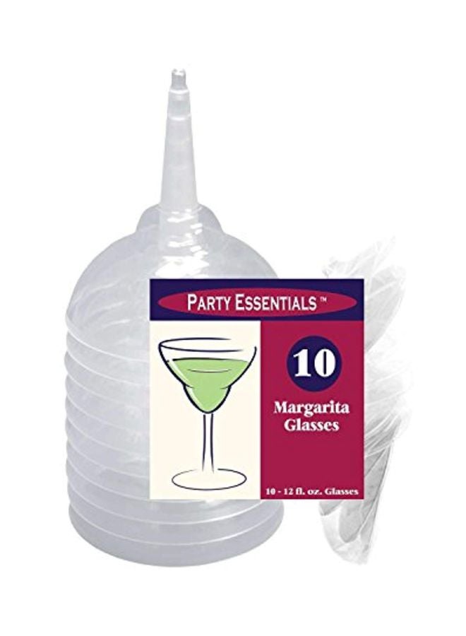 Party Essentials 120-Piece Plastic Margarita Glass Set Clear  - Image 4