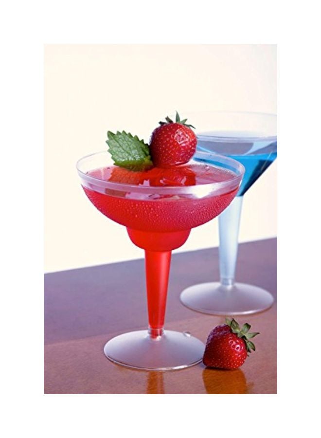 Party Essentials 120-Piece Plastic Margarita Glass Set Clear  - Image 3