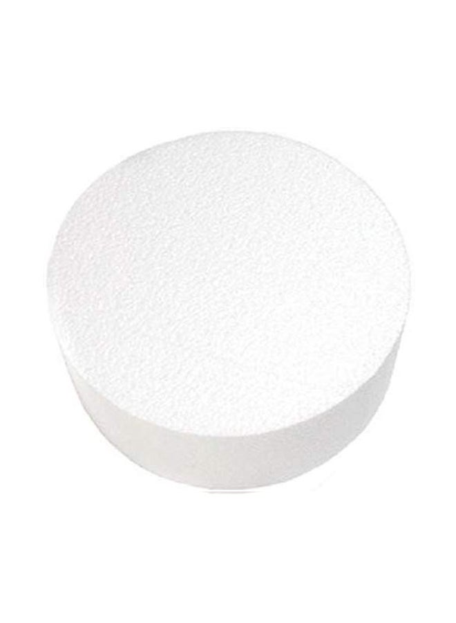 Oasis Supply Round Shaped Dummy Cake White 4x4x2inch  - Image 1
