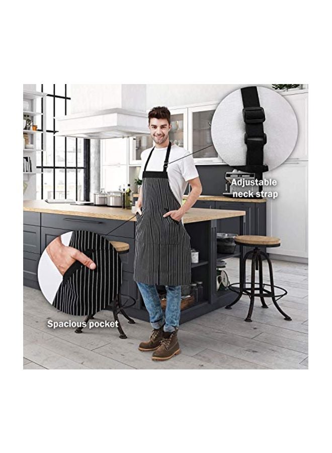 HOMWE Adjustable Neck Strap Apron Black/White - Image 4