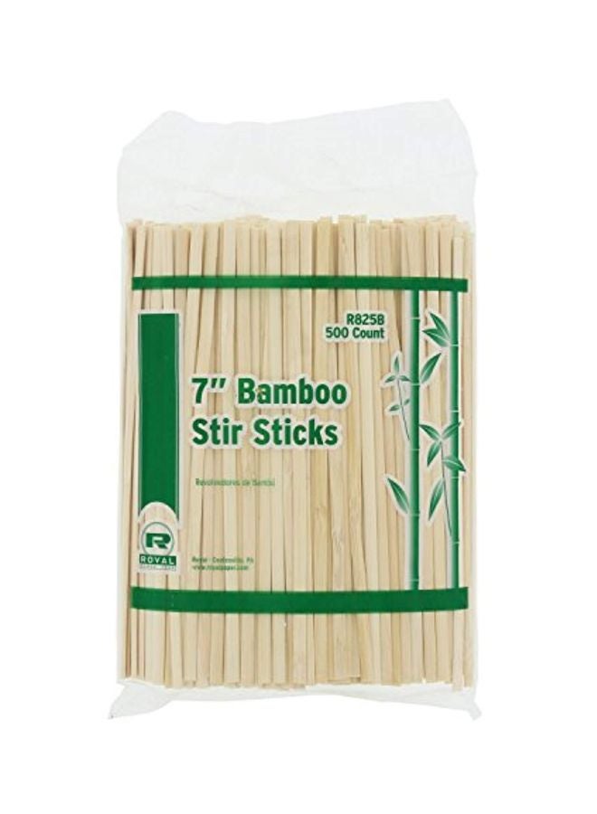 Royal 500-Piece Coffee Stirrer Set Natural Bamboo  - Image 3