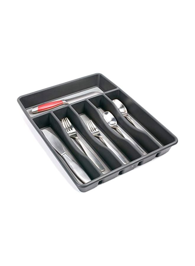 Plastic Non-Stick Cutlery Tray Organizer Grey 15x11.8x1.8inch - v1580808073/N34228754A_2