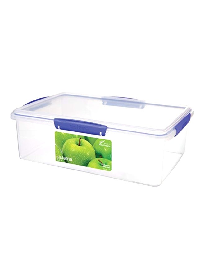 سيستيما علبة طعام مستطيلة الشكل شفاف/أزرق - Image 1
