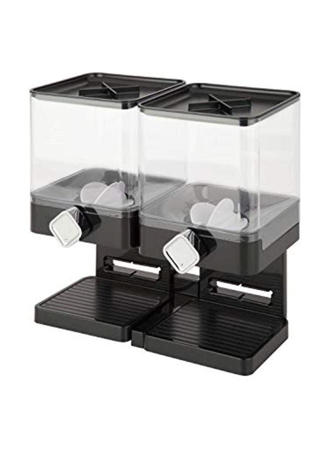 ZevrO Dual Controlling Mode Dry Food Dispenser Black/Clear - Image 1