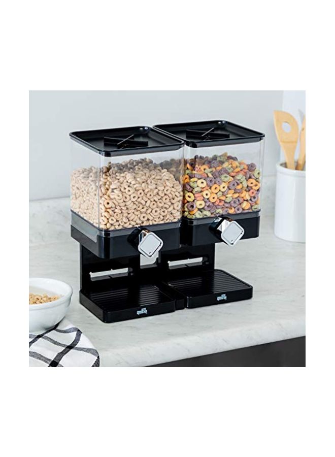 ZevrO Dual Controlling Mode Dry Food Dispenser Black/Clear - Image 2