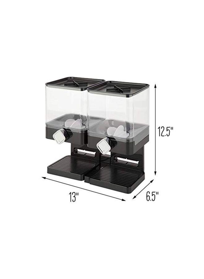 ZevrO Dual Controlling Mode Dry Food Dispenser Black/Clear - Image 3