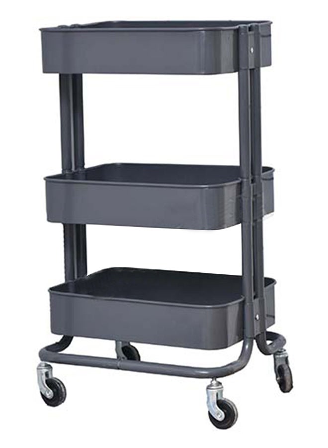 Neathome Four Wheels 3 Tier Rolling Cart Dark Grey 79x45cm - Image 1
