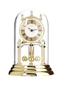 Mantel Clock With Dome Clear/Gold 23.5 x 15.88cm
