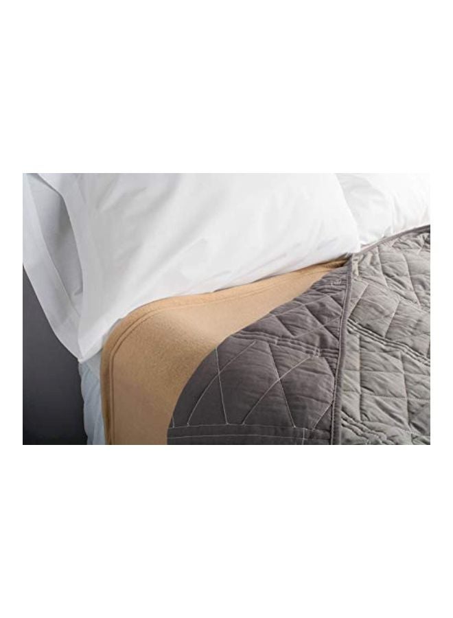 J&M Home Fashions Luxury Fleece Blanket polyester Beige 60x96inch  - Image 4