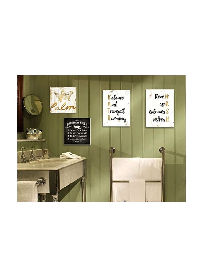 The Stupell Home Decor Collection Planked Look Wall Plaque Art White/Brown/Black 12x0.5x12inch  - Image 2