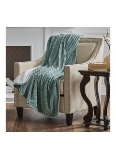 Serta Soft Plush Throw Blanket Blue 50 x 60inch 