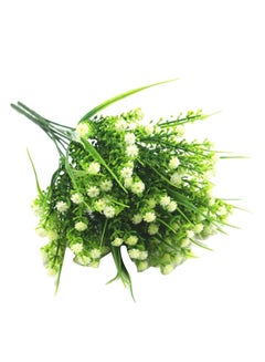 Generic Artificial Fake Greenery Shrubs Plant Green/White 