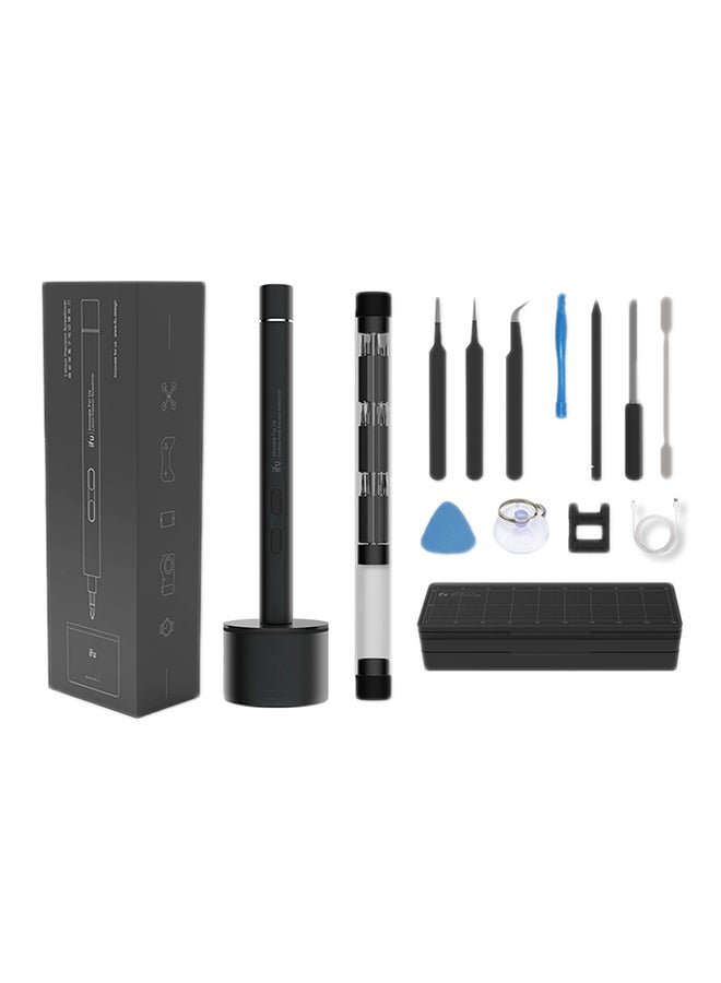 Generic Cordless Magnetic Screw Driver Tool With Screen Repair Accessories and Storage Box Grey 28x4.6x6.6cm 