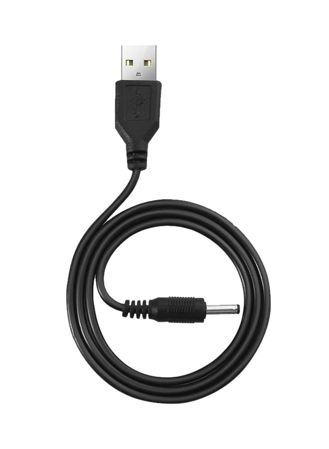 USB Type A Male To 3.5mm DC Power Plug Charging Cable Black