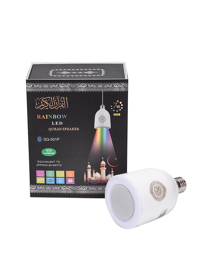 Generic - LED Light Bulb Bluetooth Remote Control Loudspeaker E27 White - Image 1