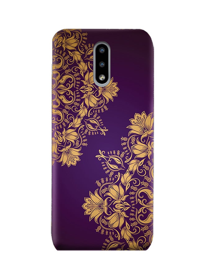 Protective Case Cover For Nokia 2.3 Purple Floral Mandala Pattern
