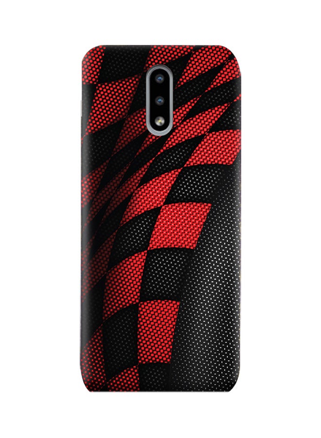غطاء حماية واق لهاتف نوكيا 2.3 مزين بنمط رياضي بلونين الأحمر والأسود
