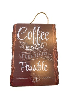East Lady Coffee Wall Hanging Wooden Sign Board Brown 40x30centimeter  - Image 1
