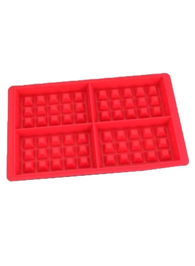 Generic - 4-Cavity Waffle Shaped Cake Decorating Mould Multicolour - Image 1
