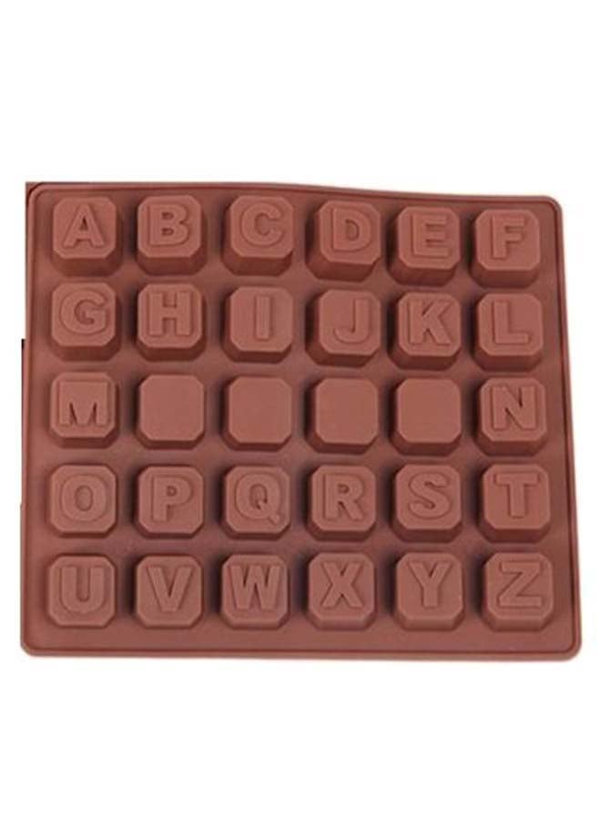 U-HOOME - Letter Shaped Chocolate Mould Brown 18 x 15centimeter - Image 1