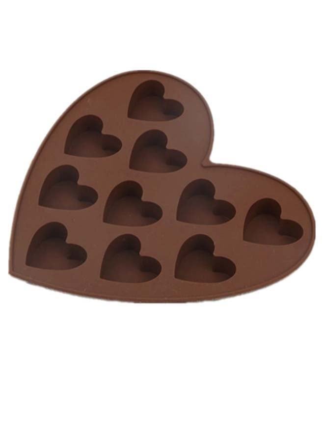U-HOOME - Heart Shaped Chocolate Mould Brown - Image 1
