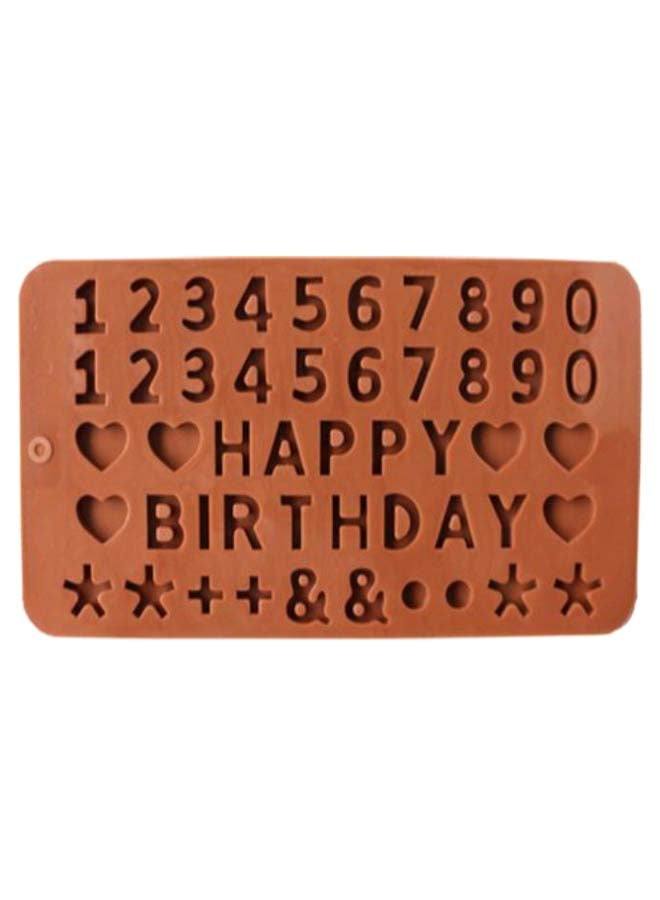 U-HOOME - Letter And Number Shaped Chocolate Mould Brown - Image 1