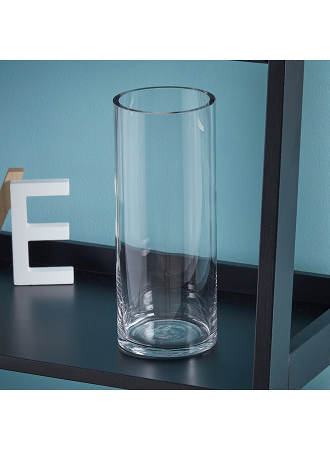 Home Box Soho Glass Vase Clear 10x10x25centimeter - Image 1