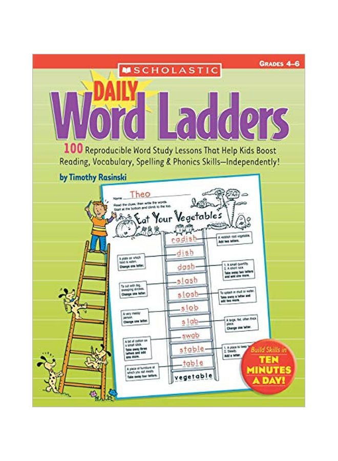 Daily Word Ladders: Grades 4-6 Paperback English by Timothy Rasinski - 38626 