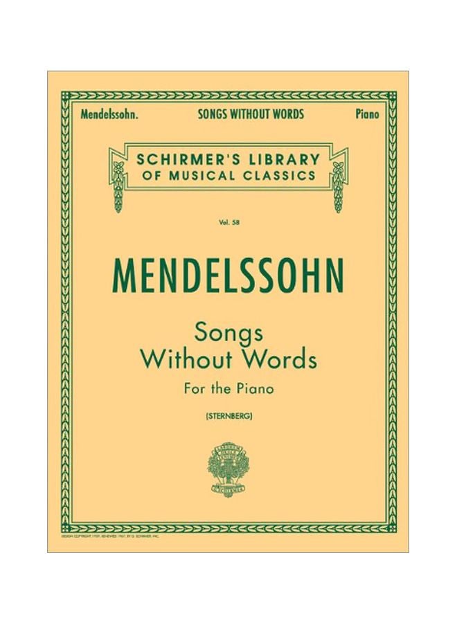 Schirmer Library Of Classics Songs Without Words: For The Piano paperback english - 01-Nov-86
