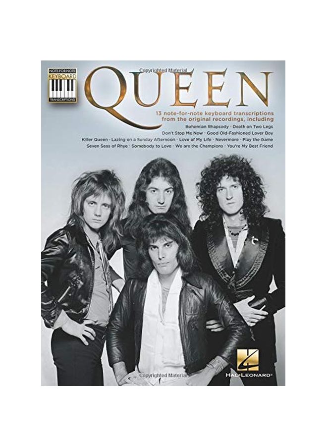Queen: 13 Note-For-Note Keyboard Transcriptions Paperback English by Queen - 01-Dec-16 