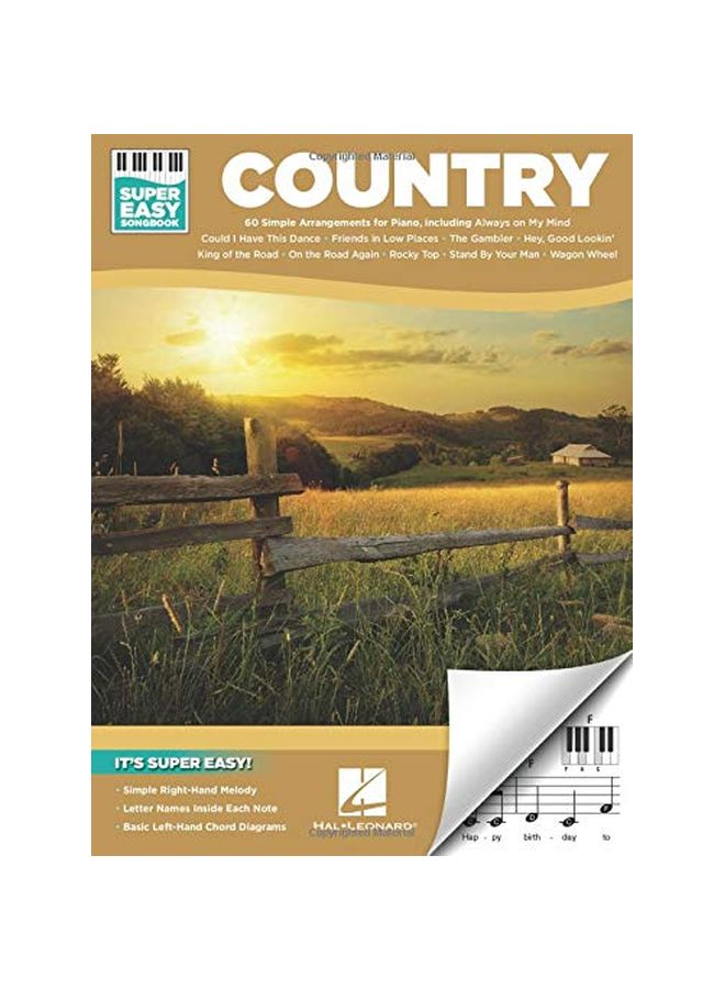 Country: Super Easy Songbook Paperback English by Hal Leonard Corp - 43617