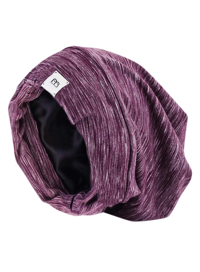 YANIBEST Extra Large Adjustable Beanie Sleep Cap Purple 23inch