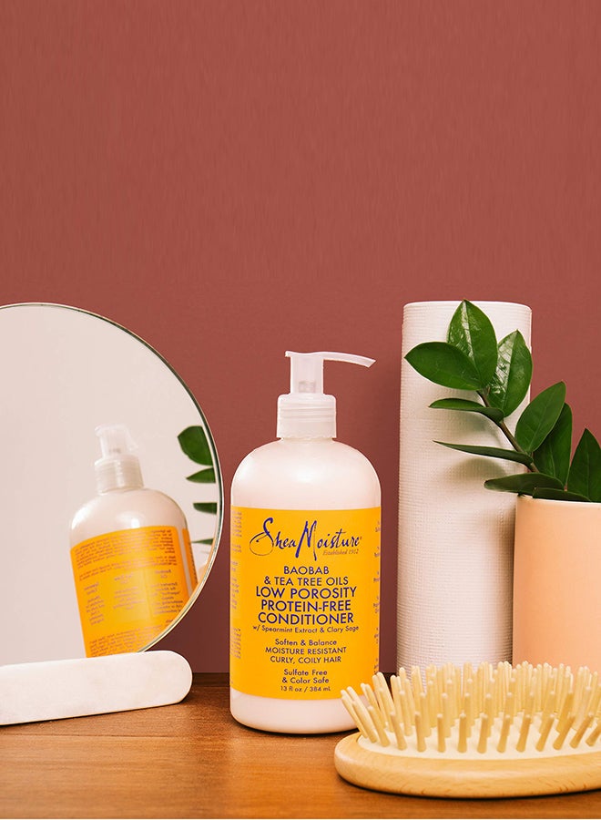 SheaMoisture Baobab And Tea Tree Oils Low Porosity Protein-Free Conditioner - Image 2