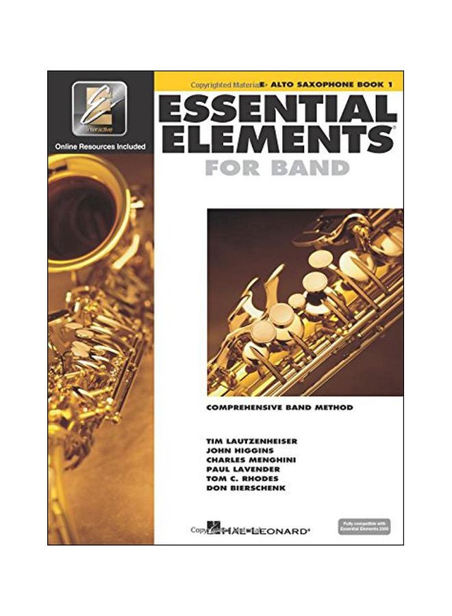 Essential Elements 2000 : Alto Saxophone Book 1 Paperback English by Tim Lautzenheiser - 37377
