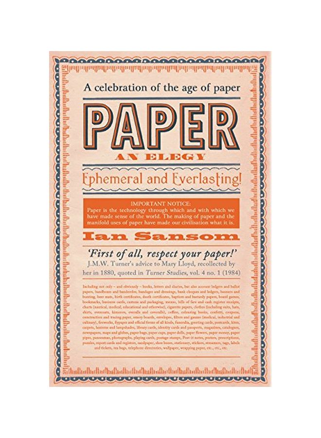 Paper: An Elegy paperback english - 18-Aug-15 