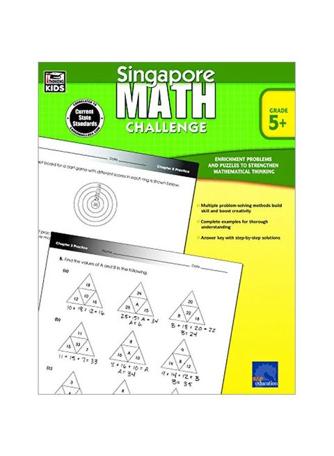 Singapore Math Challenge Grades 5 Paperback English by Singapore Asian Publishers - 41327