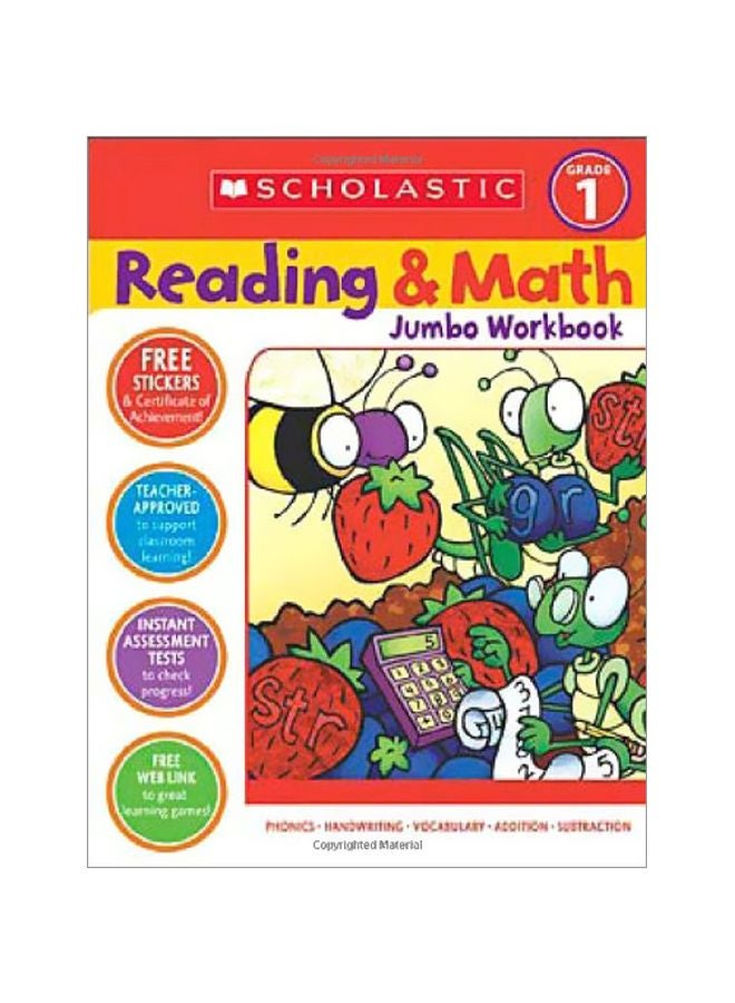 Reading And Math Jumbo Workbook: Grade 1 paperback english - 07-Jun-16