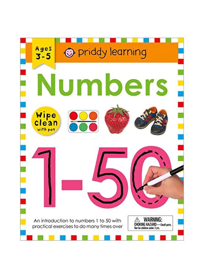 Wipe Clean Workbook: Numbers 1-50 Spiral Bound English by Roger Priddy - 42864