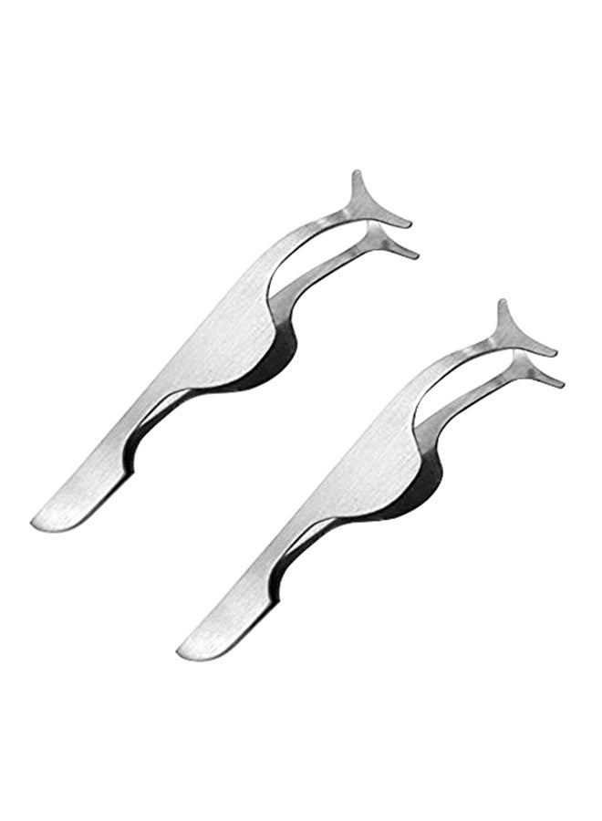 أواركيف طقم أداة تطبيق وإزالة الرموش المستعارة من قطعتين فضي - Image 1