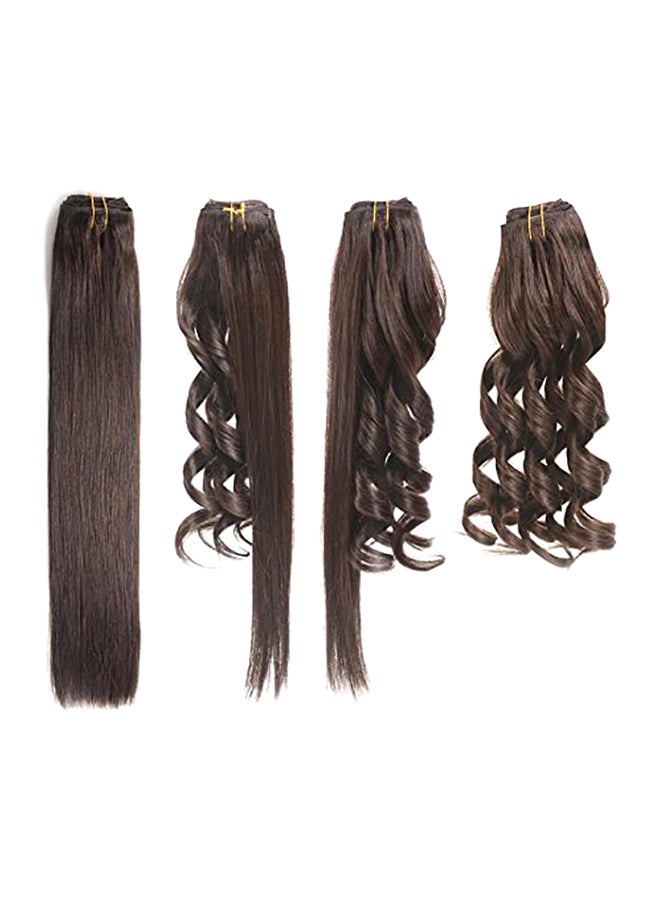 BHF HAIR - Pack Of 2 Remy Human Hair Clip Brown 14inch - Image 1
