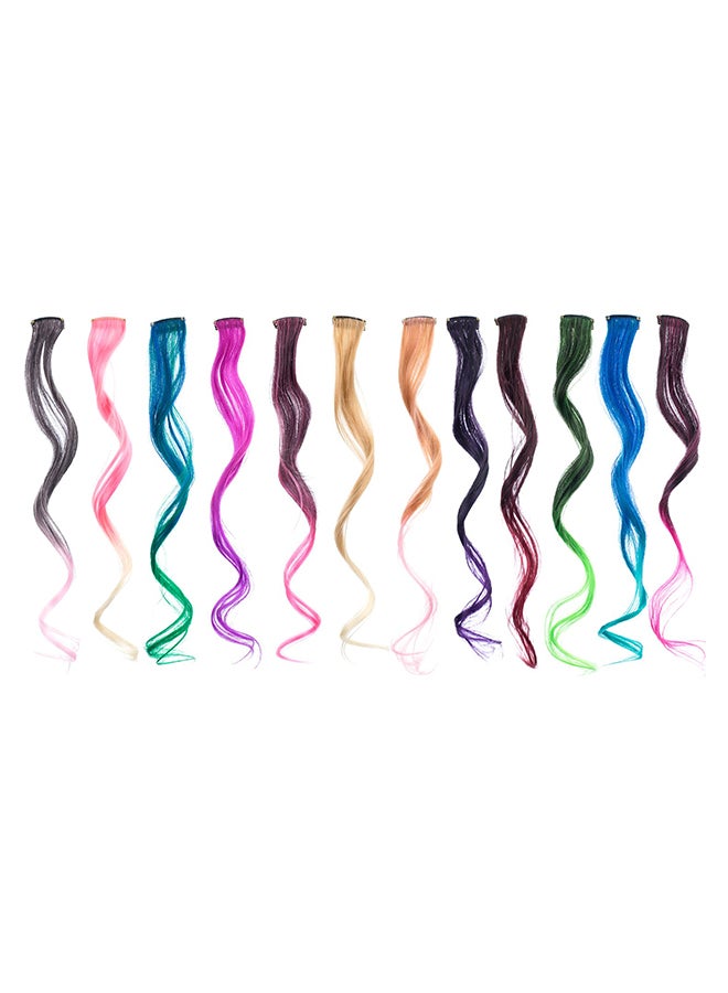 12-Piece Party Curly Hair Set With Clip Multicolour - v1580830039/N33590536A_1