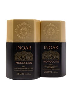 Moroccan Deep Cleansing Shampoo And Keratin Treatment Set 2 x 250ml